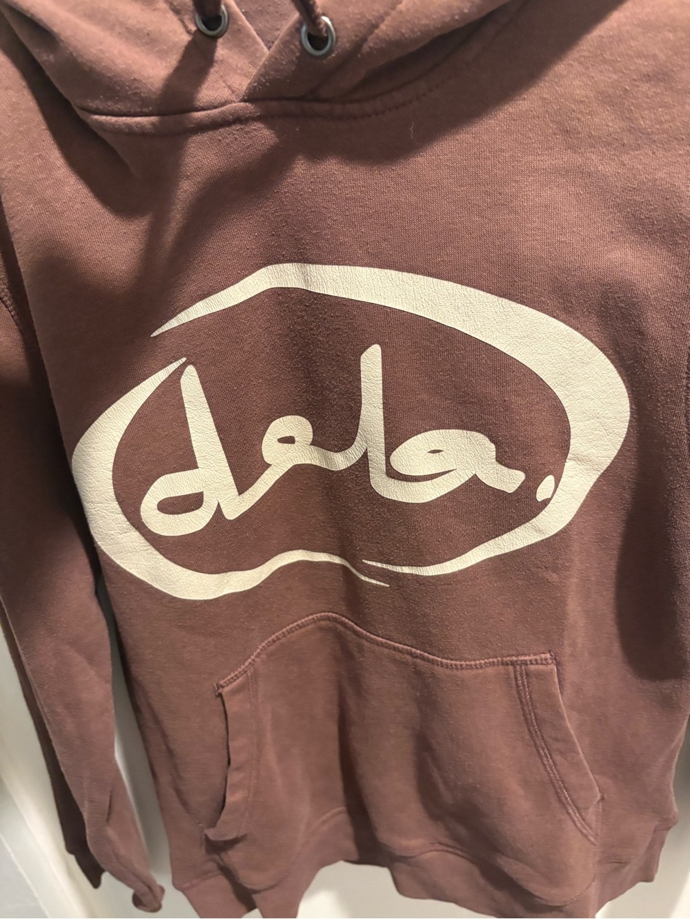 Unbranded unisex brown Hoodie Sweater with Graphic Logo